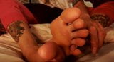 Foot and sole fetish massage, fingers snapshot 2