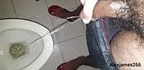 Horny guy pissing in the toilet snapshot 6