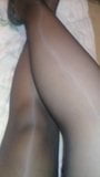 More shiny pantyhose and heels snapshot 1