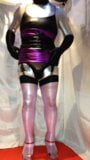 SISSY SLUT IN SILVER AND PURPLE SHOW FUCKING HER TOYS snapshot 4