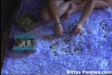 18yo Kitty playing with a puzzle in a miniskirt snapshot 4