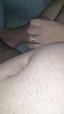 Step mom handjob step son dick under blanket on Friday night snapshot 16