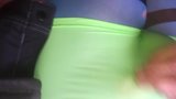 Cum in neon green girls pants. snapshot 3