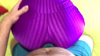 Dry Humping a Big Ass in Leggings Shiny Spandex Doggystyle Dry ...