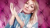 ASMR: latex gloves fetish and shiny clothes PVC coat - hot MILF Arya Grander teasing SFW Glaminatrix snapshot 9