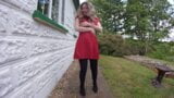 Star Trek Cosplay, Ensign Haley in Thigh high Boots outdoors snapshot 1