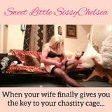 Sweet sissy-husband Chelsea enjoying her HotWife's sex life snapshot 4