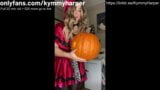 Trans girl fucks a pumpkin with cumshot snapshot 2
