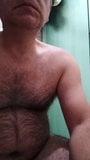 Hairy daddy jerk off and cum on shower snapshot 5