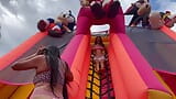 Horny lesbians fucking in a bouncy castle snapshot 2