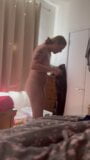 Stepmom sharing room with son gets dressed in front of him snapshot 1