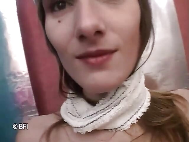 Nasty brunette nurse sucks his cock in POV