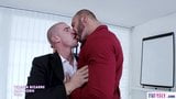 Bisexual trio have fun in the office snapshot 1