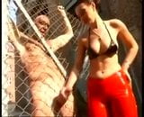 Wanking at a fence snapshot 5