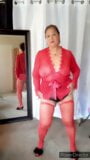 Mature Latina granny with saggy tits dancing snapshot 4