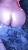 Ebony Shaking ass in the pool snapshot 1