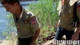 Handsome junior scouts try barebacking first time outdoors snapshot 5