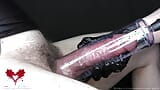 Penis Pump and Latex Gloves. She maximises my cock. snapshot 8