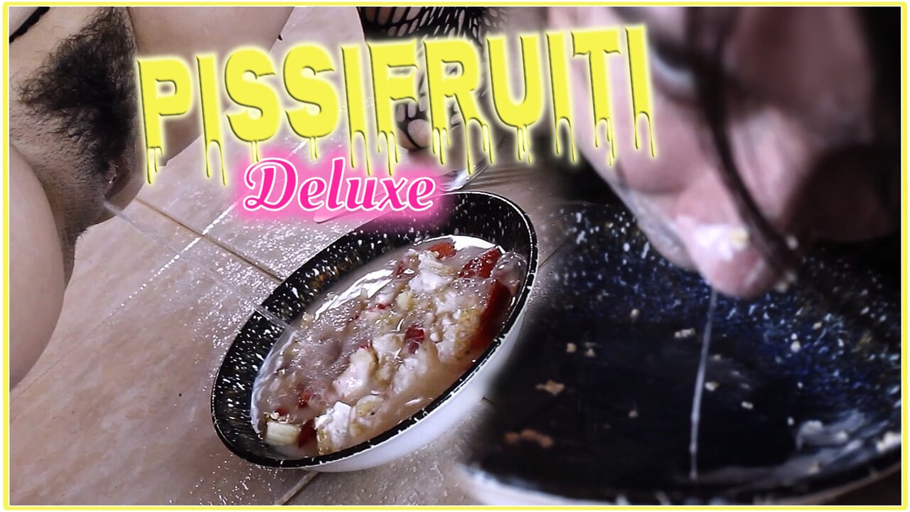 Pisses in Her Fruit Bowl and Swallows It All - drinking piss