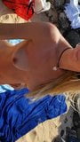 Beach blowjob facial snapshot 2