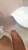 Pissing in bottle and pouring it over my cock snapshot 10