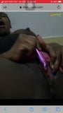 Ebony fingering-panties to the side & dildo snapshot 5