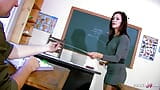 Skinny Female MILF Teacher seduce to Fuck in Classroom snapshot 2