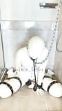 White rubber toilet . I come by masturbating snapshot 1