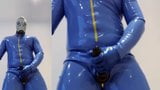 Full rubber edging and cumming inside cock latex sheath snapshot 1