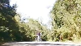 Handsome young man rides a bike with his butt plug on snapshot 15