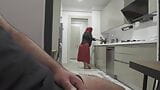 Caught jerking off while watching my Huge ass Hijab Stepmom. snapshot 1