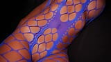 Blue Fishnet Booty Fucked and Creampied snapshot 1