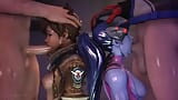 Widowmaker ANd Tracer Both Getting Face Fucked Hard snapshot 6