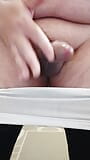 Sissy Aleksa jercing his small dick precum and cuming in hand snapshot 13