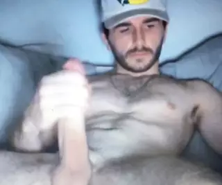 Hot Bearded Young Hung Big Cock Dude Edges His Hard Dick: Gay Porn ...