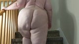 Naked BBW ass walking up stairs snapshot 5