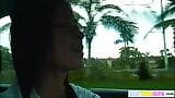 Brookeskye se mete los dedos en el coño mojado del coche mientras llueve snapshot 1