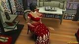 Hindi Version - Desi Milf Aunty let prakash play with her body before the wedding - WickedWhims snapshot 2