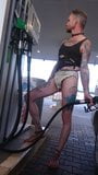 Pumping petrol in short shorts snapshot 8