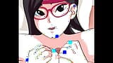Sarada Uchiha masturbiert mit ihren rosa brüsten, Naruto, Boruto snapshot 2