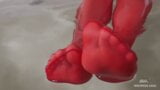 Relax And Watch My Red Nylon Toes Wiggling snapshot 7