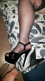 BBW Wife Miss Lizz in Stockings closeup snapshot 2
