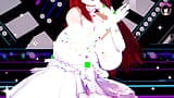 Ragazza demone sexy con tette giganti che balla in abito bianco sexy (HENTAI 3D) snapshot 7