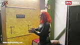 MyDirtyHobby - peituda ruiva masturbando paus duros no gloryhole snapshot 2