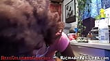 Beautiful Black Girl Sucks My Big White Cock and I Cum in Her Afro... Again snapshot 5