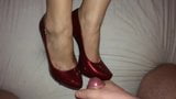 Cumming on her red high heels snapshot 7