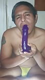 Showing My Dick Sucking Skills on a Dildo snapshot 5