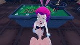 Jessie dikongkek sudut pandangan pertama oleh awak dalam kasino. hentai pokemon. snapshot 2