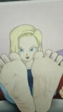 Android 18 (Dragon Ball Z) Pieds Cum Tribute snapshot 6