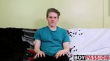 Blond twink with fat ass interviewed and dicked down raw snapshot 8